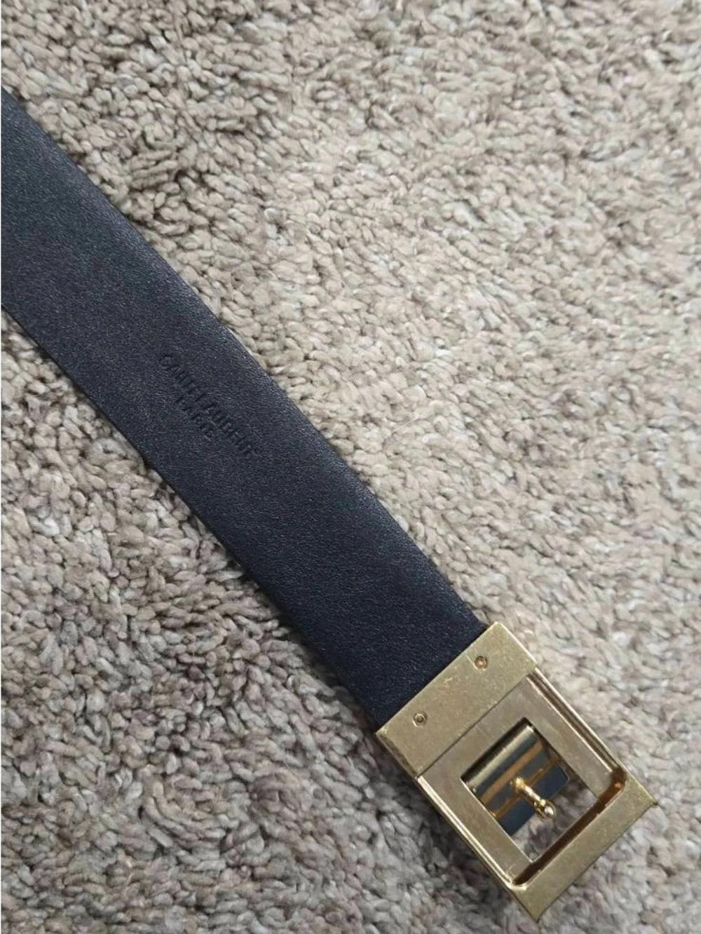 Saint Laurent Black Leather belt with receipt